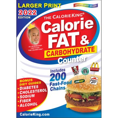 Large Print Calorie King 2022 Book Cover