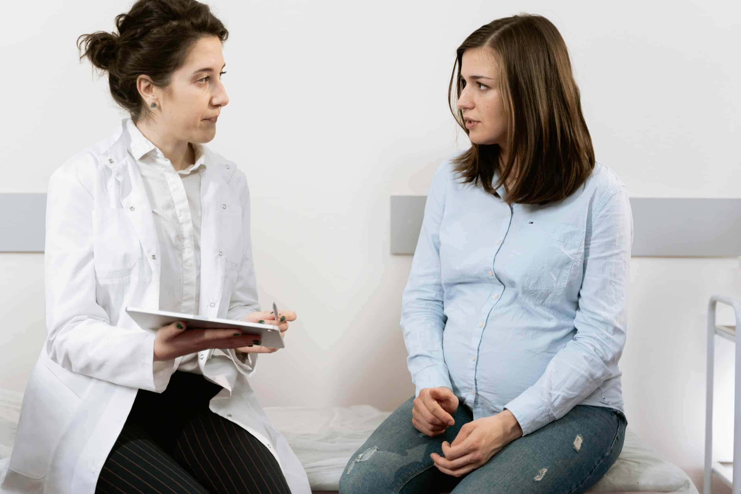 Women with diabetes at doctor's office