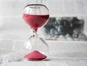 Hourglass representing time